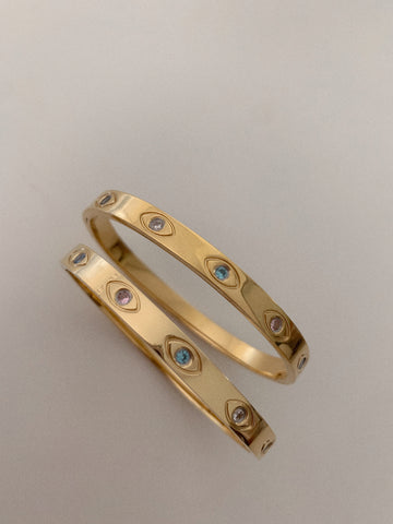 multicolor evil eye bracelet