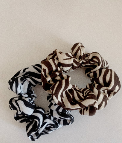 zebra scrunchies